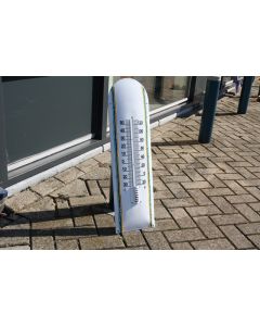 Emaille thermometer kleurvol / witte achtergrond