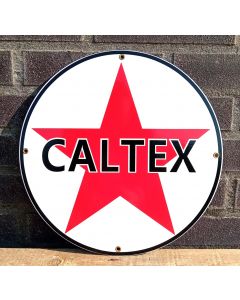 Caltex vlak emaille bord