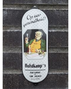 Emaille Deurpostje Hulstkamp's oude genever