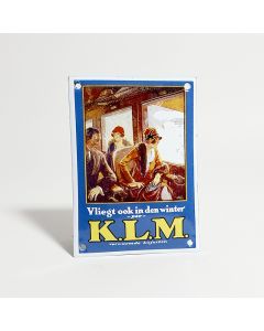 KLM winter nostalgisch emaille