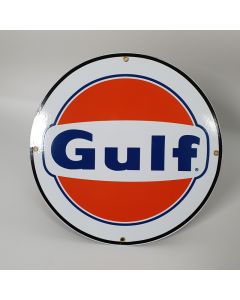 Gulf vlak emaille bord
