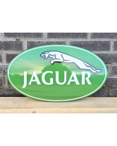 Jaguar emaille bord ovaal 