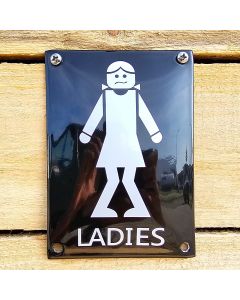 Ladies toilet emaille bord