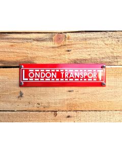 London transport rood emaille bord