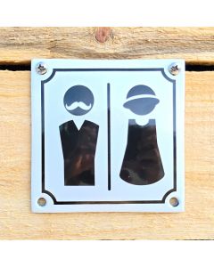 Emaille toiletbord Heren en Dames