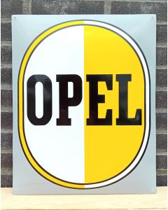 Opel emaille wit/geel