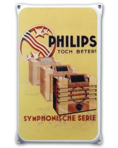 Emaille reclamebord Philips radio