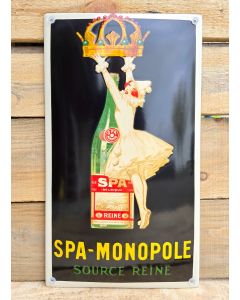 Emaille reclamebord Spa-Monopole source reine