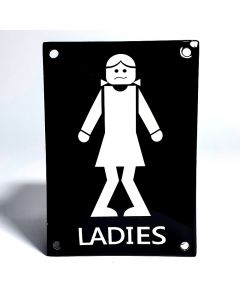 Ladies toilet emaille bord