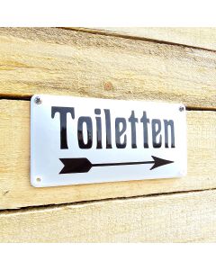 Toiletten "pijl naar rechts"