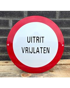 Veiligheids bord Uitrit Vrijlaten