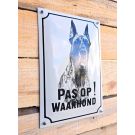 Emaille waakhond bord Deense Dog