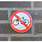 Fietsen verbodsbord