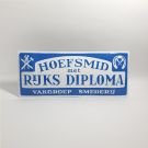 Hoefsmid met Rijks Diploma 60x25 cm