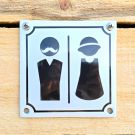 Emaille toiletbord Heren en Dames