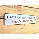 Plaats voor den Conducteur