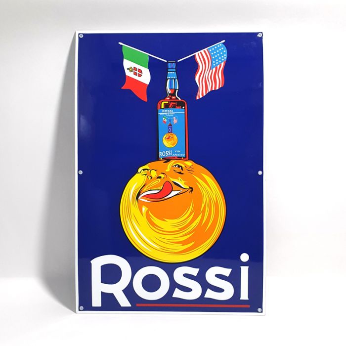 taart Boos fort emaille bord ROSSI Martini - vermouth & rossi - torino